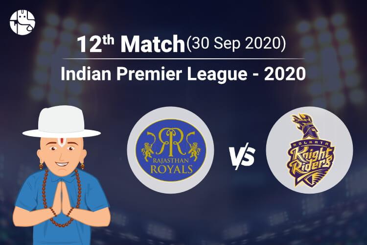 RR vs KKR 12th Match of IPL 2020