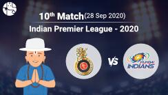 RCB vs MI 2020 IPL Prediction: Who Will Win 10th IPL Match?