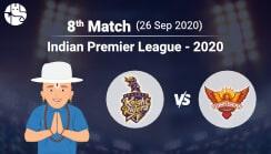 KKR vs SRH 2020 IPL Prediction: Who Will Win the 8th IPL Match?