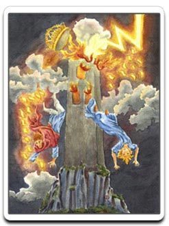 The Tower Tarot Card Upright Reversed - GaneshaSpeaks