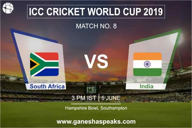 CWC 2019: South Africa vs India Match Prediction: who will win 8th match?