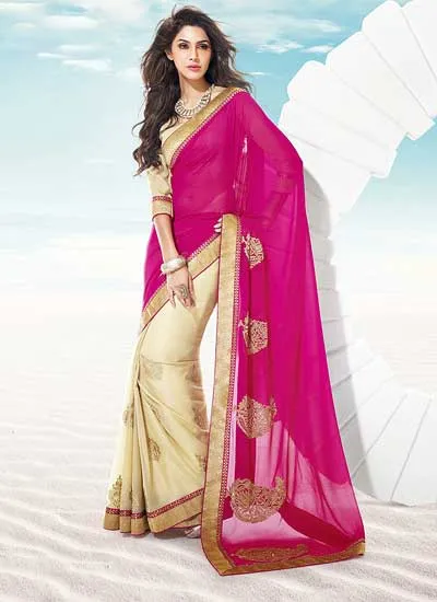 What kind of saree colours will look grand for a bride on the day of wedding?  - Quora