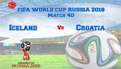 Who Will Win, Iceland Vs Croatia, In 40th FIFA World Cup Match