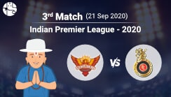 SRH vs RCB Prediction: Who Will Win 3rd IPL Match 2020?