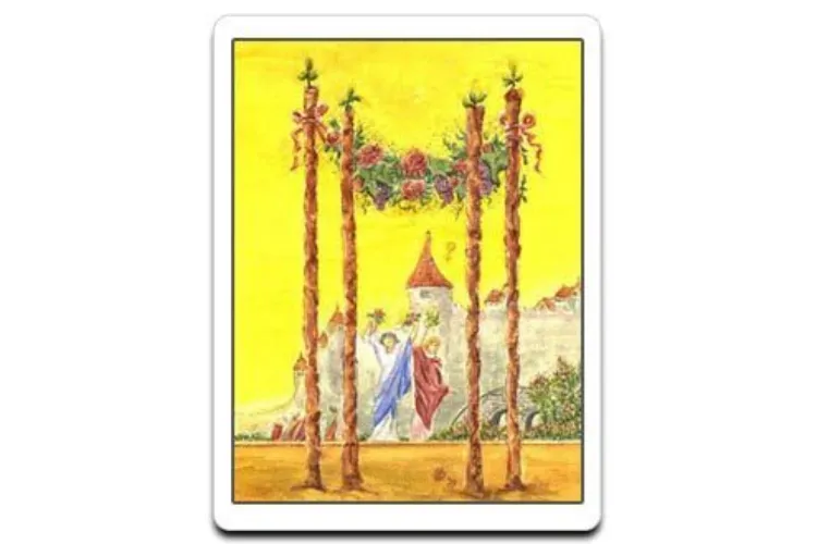 4 Of Wands: Celebration Insight, Time To Rake Your Reward.